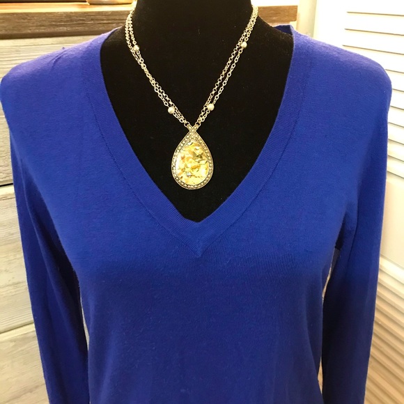 Lauren Ralph Lauren Blue Long Sleeve Sweater XS - Picture 2 of 5